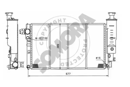 Радиатор, охлаждение двигателя SOMORA 223140C