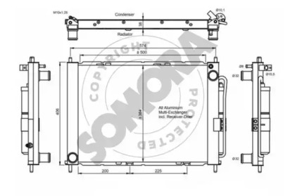 Радиатор, охлаждение двигателя SOMORA 247040A