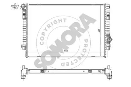 Радиатор, охлаждение двигателя SOMORA 351240D