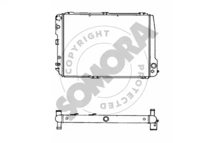Радиатор, охлаждение двигателя SOMORA 021243A