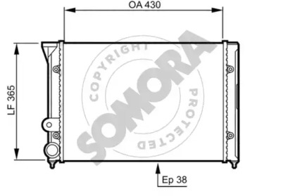 Радиатор, охлаждение двигателя SOMORA 030140C