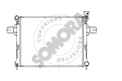Радиатор, охлаждение двигателя SOMORA 036240B