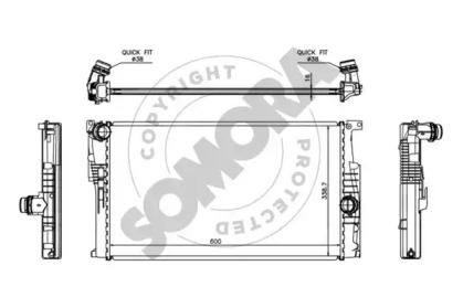 Радиатор, охлаждение двигателя SOMORA 040840