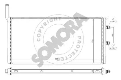 Радиатор, охлаждение двигателя SOMORA 041440E