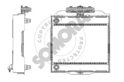 Радиатор, охлаждение двигателя SOMORA 042440A