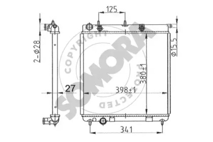 Радиатор, охлаждение двигателя SOMORA 050440F