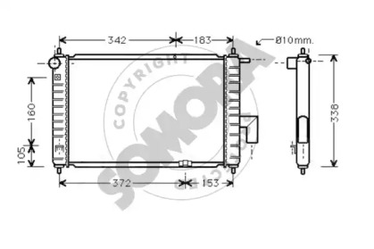 Радиатор, охлаждение двигателя SOMORA 060041