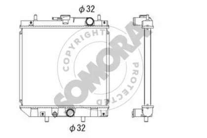 Радиатор, охлаждение двигателя SOMORA 070440A