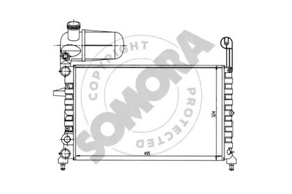 Радиатор, охлаждение двигателя SOMORA 082040