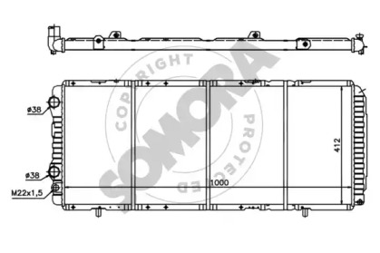 Радиатор, охлаждение двигателя SOMORA 084040A
