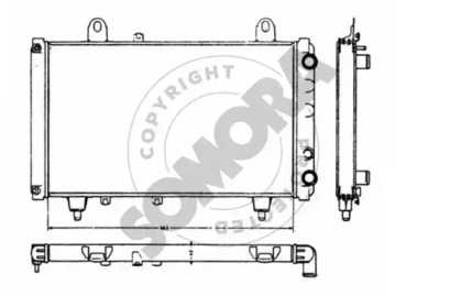Радиатор, охлаждение двигателя SOMORA 084044A