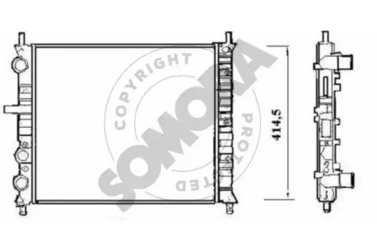 Радиатор, охлаждение двигателя SOMORA 087040B