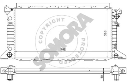 Радиатор, охлаждение двигателя SOMORA 094240C