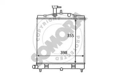 Радиатор, охлаждение двигателя SOMORA 110140A