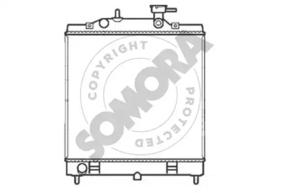 Радиатор, охлаждение двигателя SOMORA 110140B