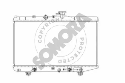 Радиатор, охлаждение двигателя SOMORA 110940A