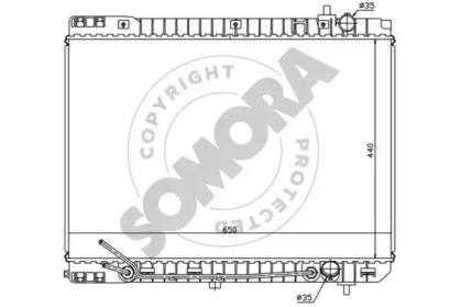 Радиатор, охлаждение двигателя SOMORA 115140A