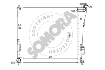 Радиатор, охлаждение двигателя SOMORA 117240