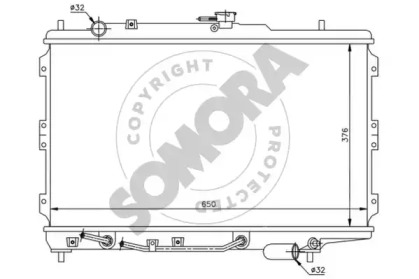 Радиатор, охлаждение двигателя SOMORA 117440B