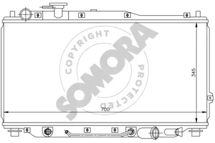 Радиатор, охлаждение двигателя SOMORA 117540C