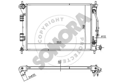 Радиатор, охлаждение двигателя SOMORA 118040C