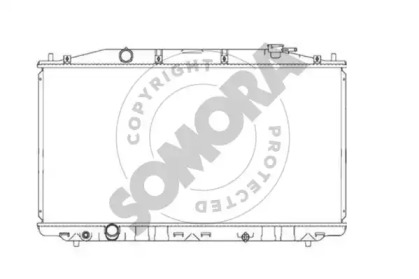 Радиатор, охлаждение двигателя SOMORA 122840A
