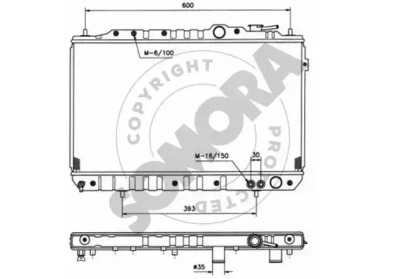 Радиатор, охлаждение двигателя SOMORA 130040B
