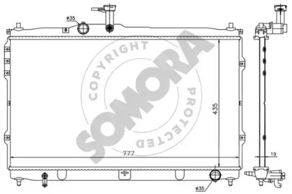 Радиатор, охлаждение двигателя SOMORA 134140C