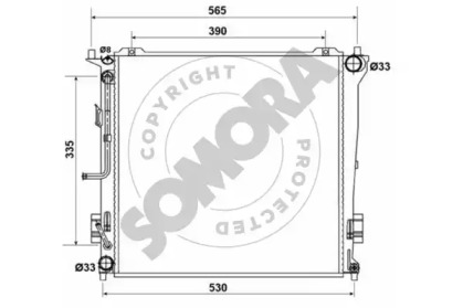 Радиатор, охлаждение двигателя SOMORA 138040C