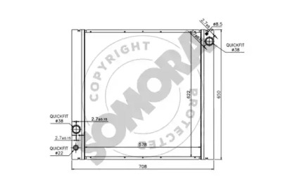 Радиатор, охлаждение двигателя SOMORA 152340C