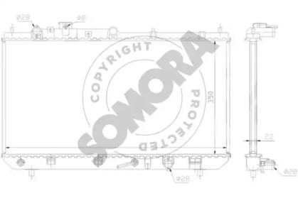 Радиатор, охлаждение двигателя SOMORA 167340