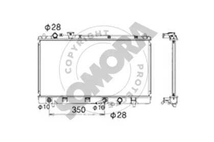 Радиатор, охлаждение двигателя SOMORA 167340A