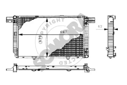 Радиатор, охлаждение двигателя SOMORA 174240G