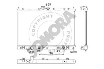 Радиатор, охлаждение двигателя SOMORA 184440
