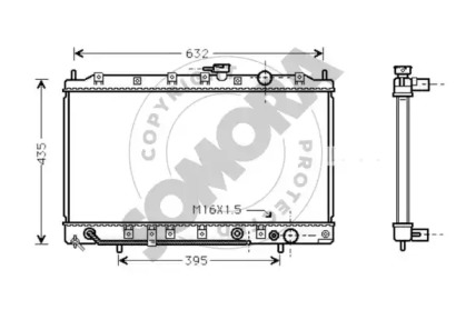 Радиатор, охлаждение двигателя SOMORA 185140B