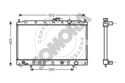 Радиатор, охлаждение двигателя SOMORA 185140C