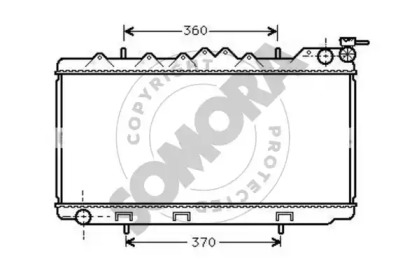 Радиатор, охлаждение двигателя SOMORA 193240D