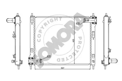 Радиатор, охлаждение двигателя SOMORA 197540B