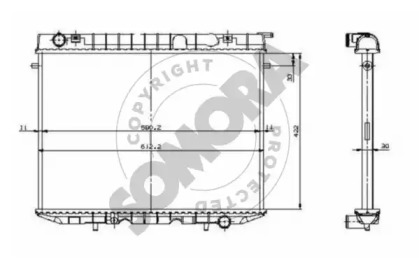 Радиатор, охлаждение двигателя SOMORA 213540D