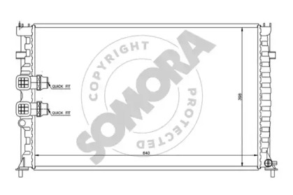 Радиатор, охлаждение двигателя SOMORA 223440R