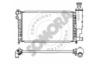 Радиатор, охлаждение двигателя SOMORA 224140A