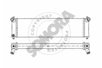 Радиатор, охлаждение двигателя SOMORA 231040A