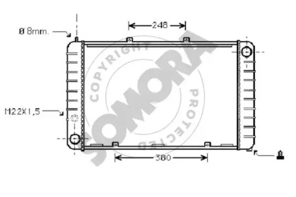 Радиатор, охлаждение двигателя SOMORA 232040