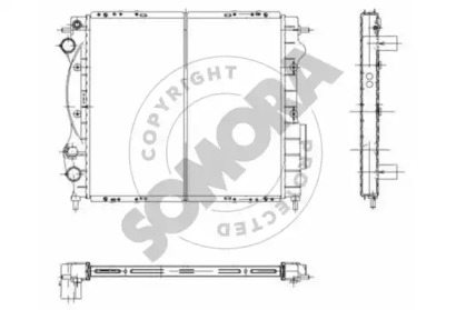 Радиатор, охлаждение двигателя SOMORA 240741A