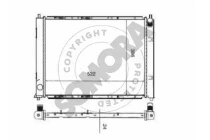 Радиатор, охлаждение двигателя SOMORA 260740C