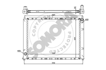 Радиатор, охлаждение двигателя SOMORA 260740D