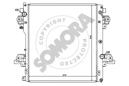 Радиатор, охлаждение двигателя SOMORA 319740A