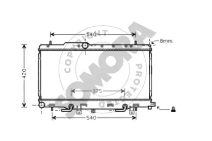 Радиатор, охлаждение двигателя SOMORA 331140C