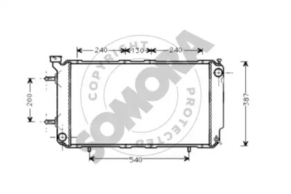 Радиатор, охлаждение двигателя SOMORA 332040A