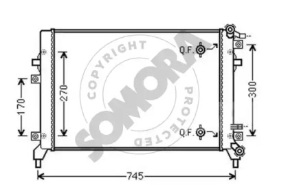 Радиатор, охлаждение двигателя SOMORA 359140
